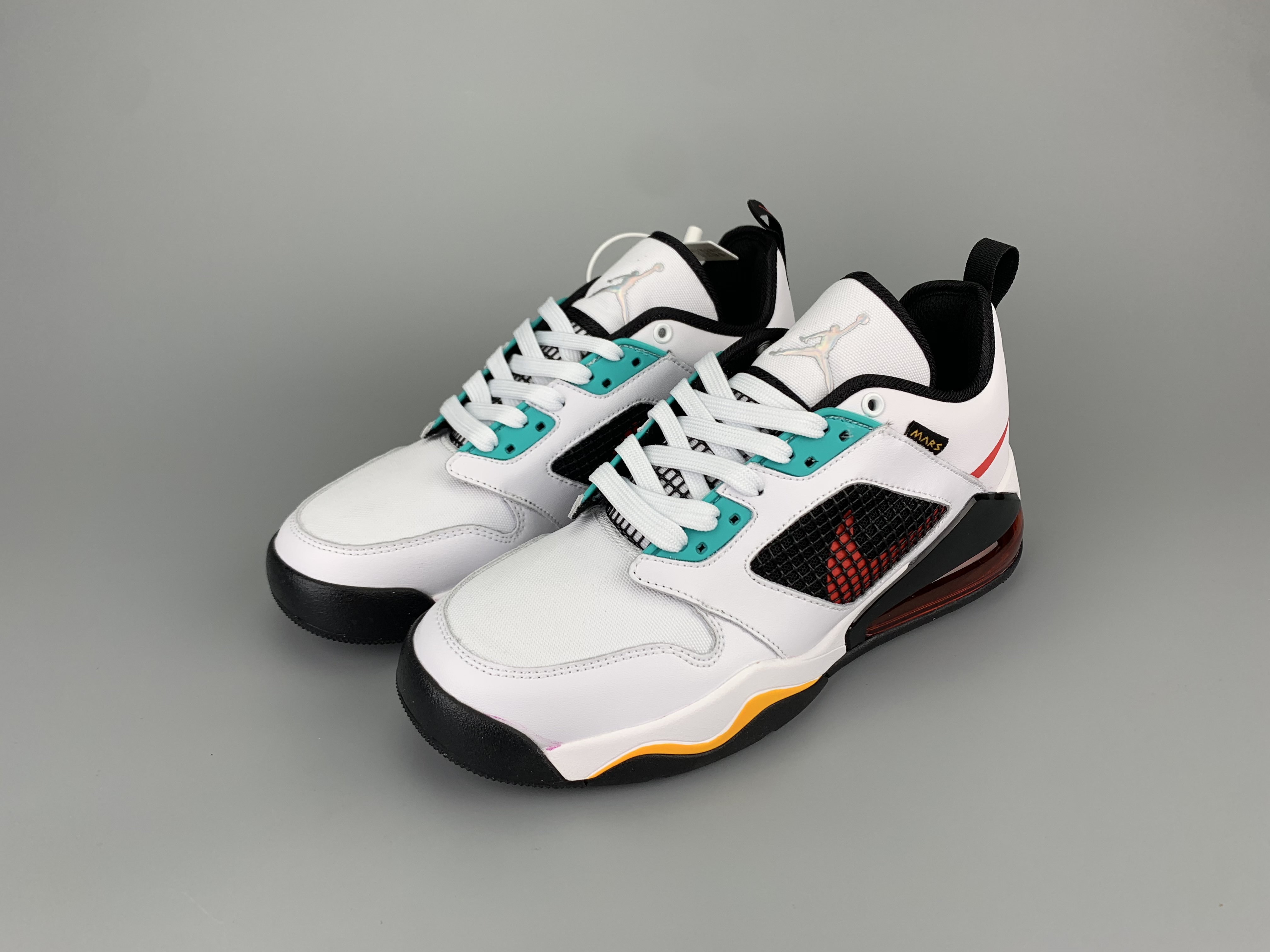 New Jordan Mars 270 White Black Orange